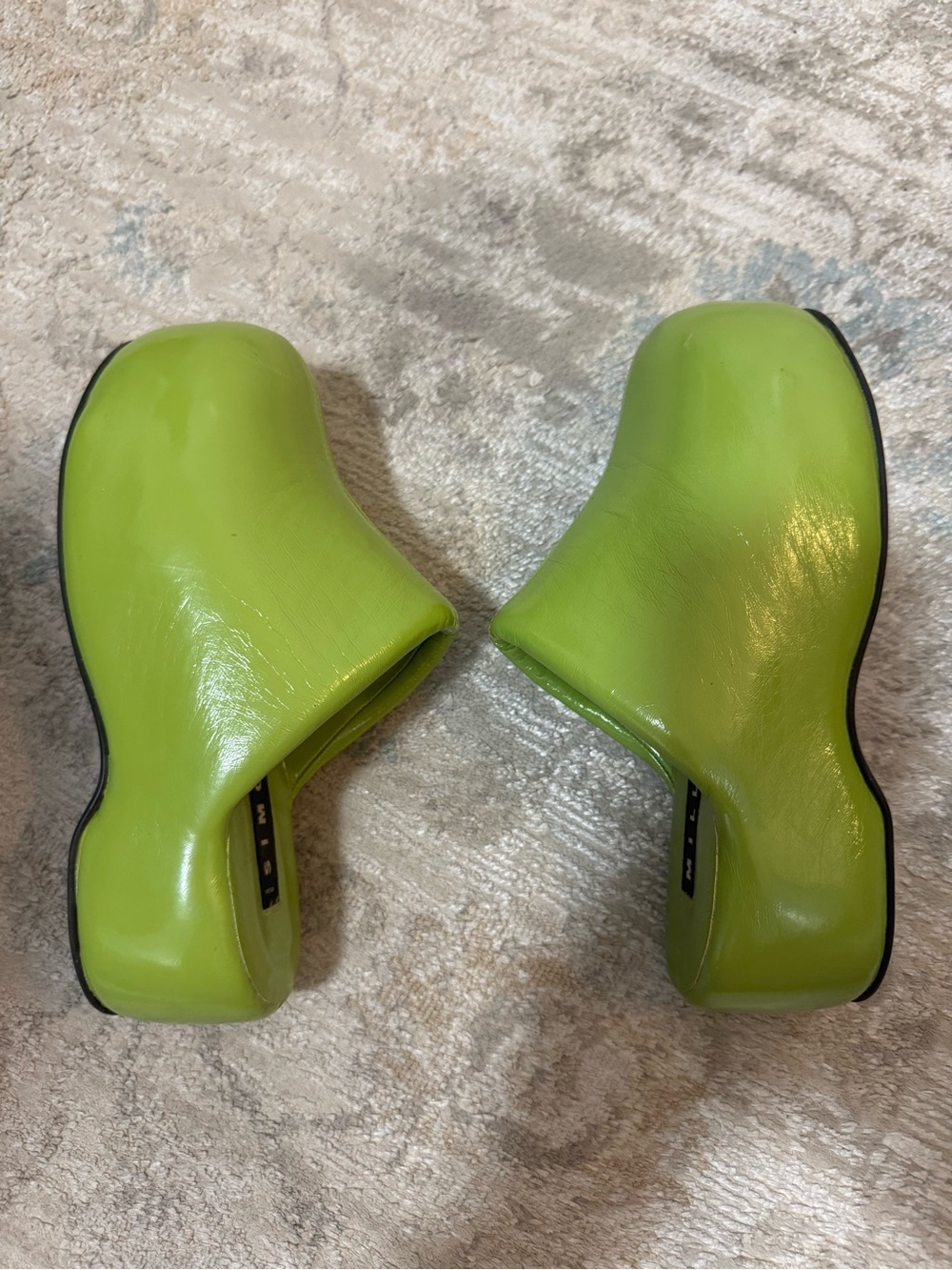 Simon Miller Platform Bubble Clogs in Kiwi Green Size 36 or US Size 6 $609 - Picture 9 of 11